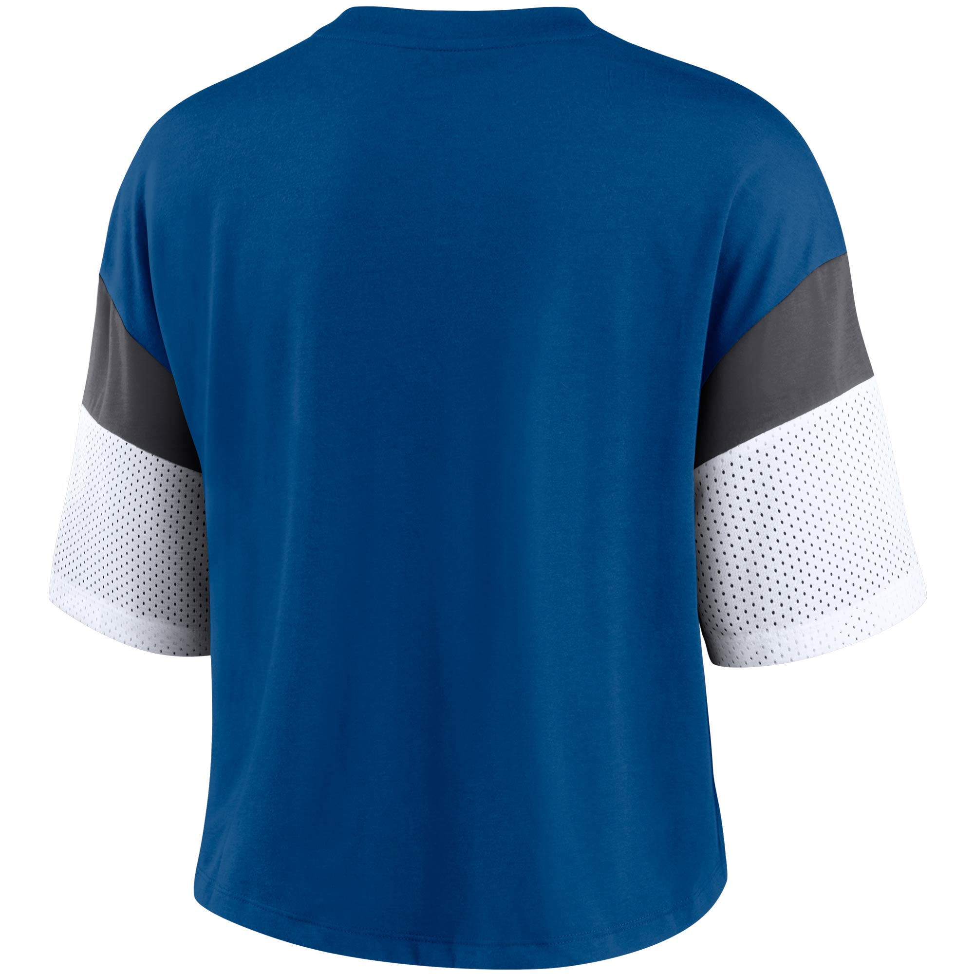 Women's Nike Blue/White Indianapolis Colts Nickname Tri-Blend Performance Crop Top - Image 7
