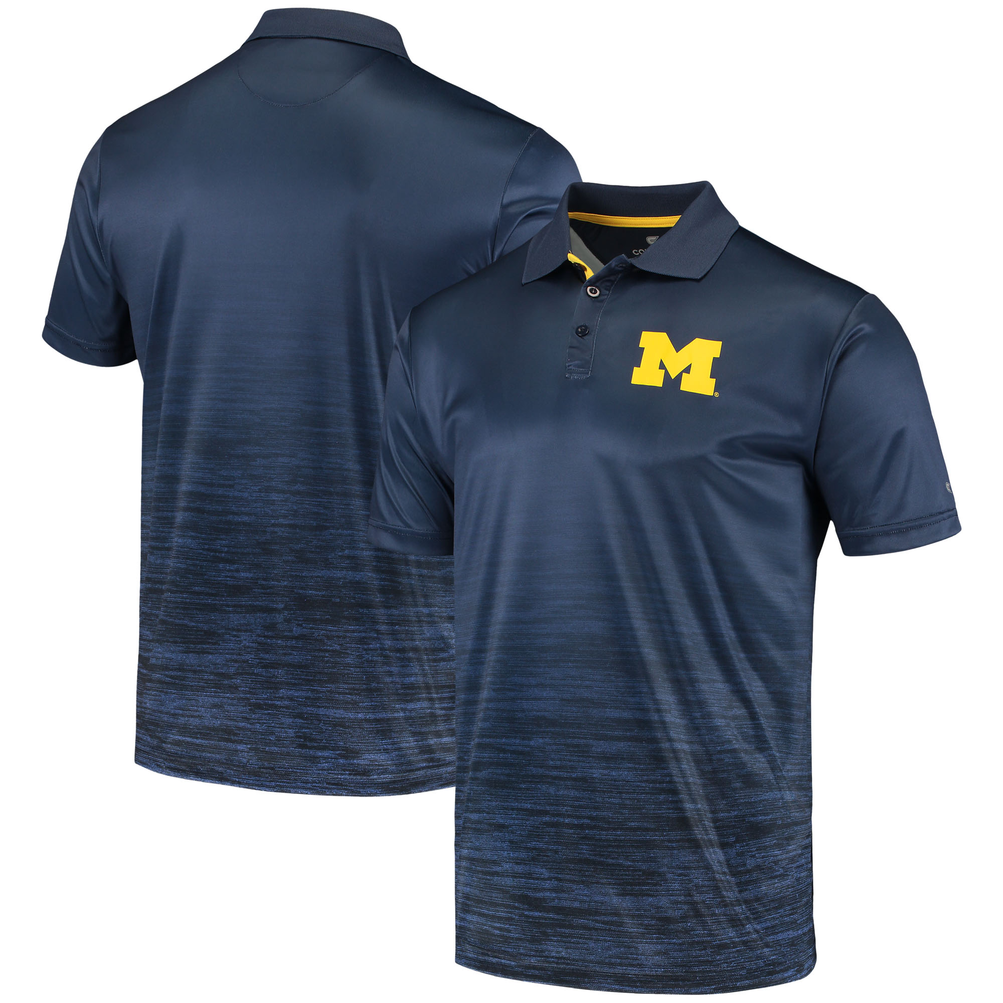 Men's Colosseum Navy Michigan Wolverines Marshall Polo - Image 2