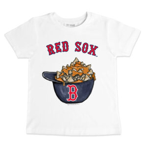 Toddler Tiny Turnip White Boston Red Sox Nacho Helmet T-Shirt