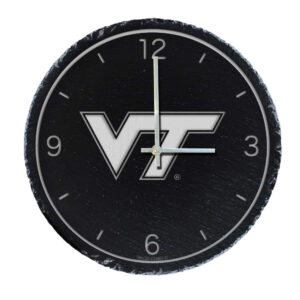 Gray Virginia Tech Hokies 12'' Slate Clock