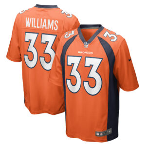 Men's Nike Javonte Williams Orange Denver Broncos Player Game Jersey