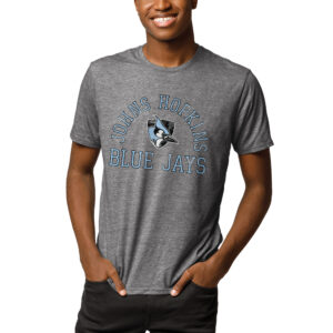 Men's League Collegiate Wear Heathered Graphite Johns Hopkins Blue Jays Reclaim T-Shirt