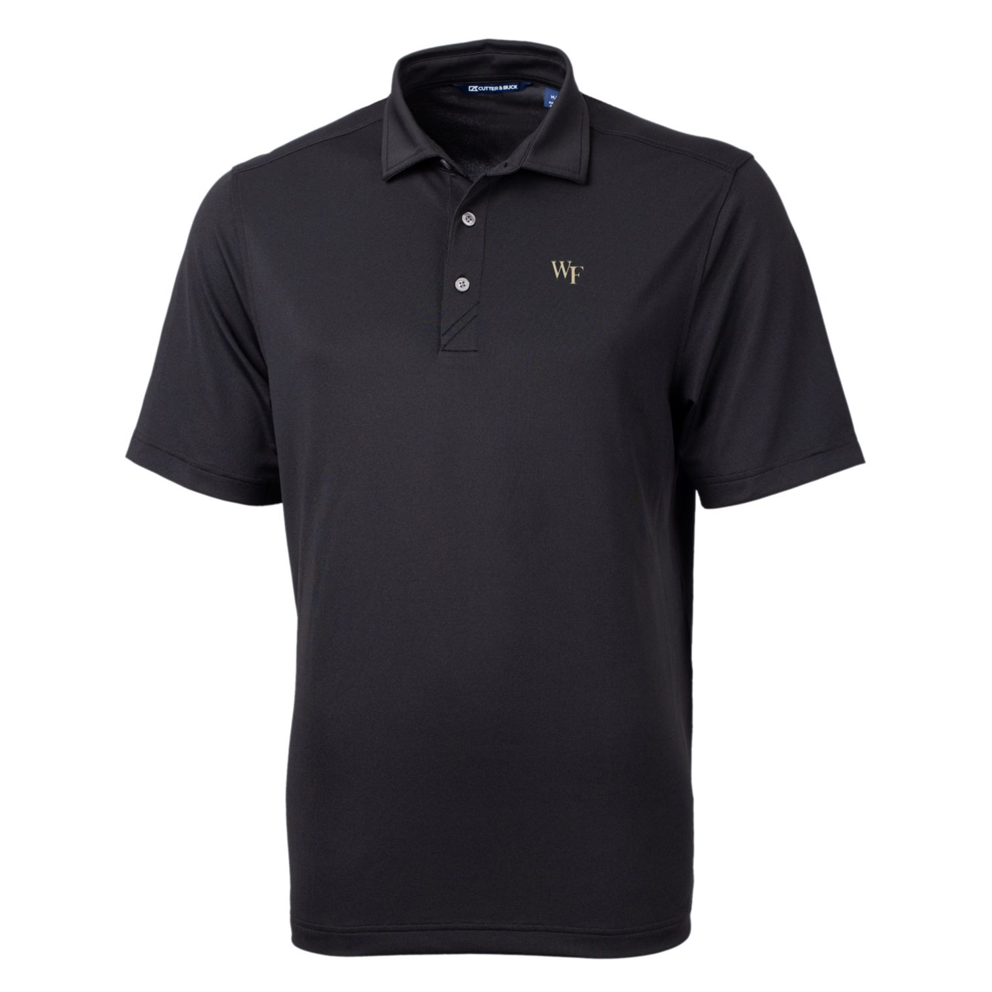 Men's Cutter & Buck Black Wake Forest Demon Deacons Big & Tall Virtue Eco Pique Recycled Polo