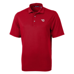 Men's Cutter & Buck Red Dayton Flyers Big & Tall Virtue Eco Pique Recycled Polo