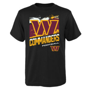 Youth Washington Commanders Black Rowdy T-Shirt