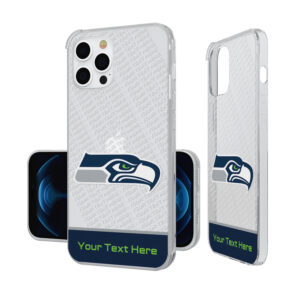 Seattle Seahawks Personalized Endzone Plus Design iPhone Clear Case