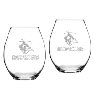 Johns Hopkins Blue Jays 20oz. 2-Piece Riedel Stemless Wine Glass Set