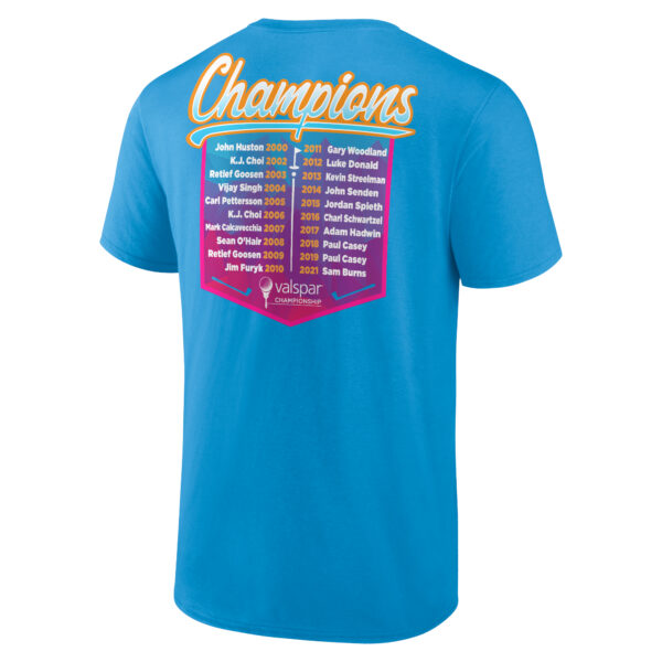 Men's Fanatics Blue 2022 Valspar Championship Champions T-Shirt - Image 7