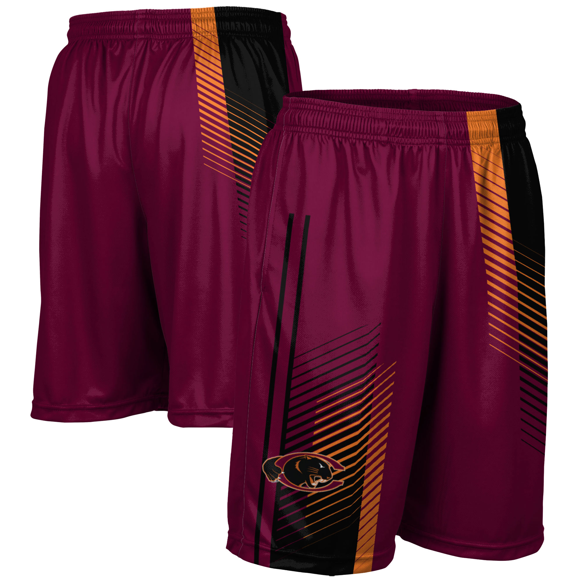 Men's Maroon Claflin Panthers Pocketed Shorts