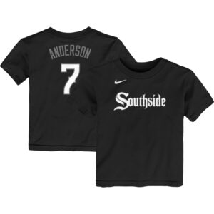 Toddler Nike Tim Anderson Black Chicago White Sox City Connect Name & Number T-Shirt
