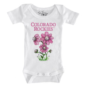 Infant Tiny Turnip White Colorado Rockies Blooming Baseballs Bodysuit