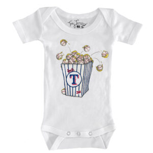Infant Tiny Turnip White Texas Rangers Popcorn Bodysuit