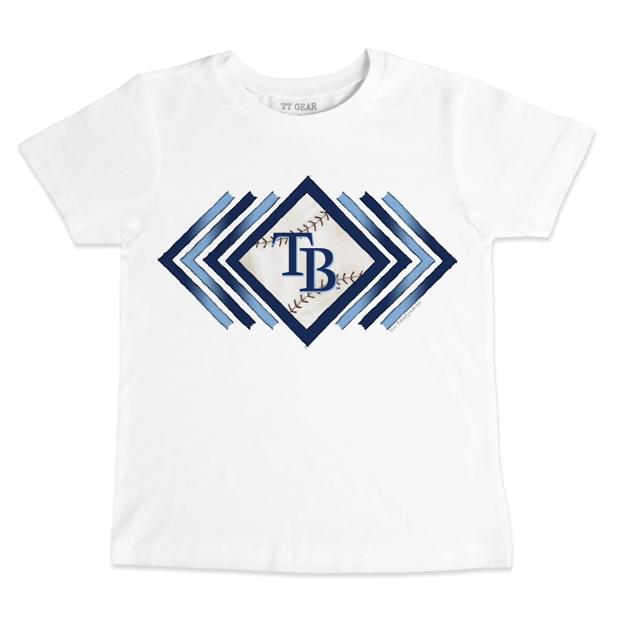 Youth Tiny Turnip White Tampa Bay Rays Prism Arrows T-Shirt