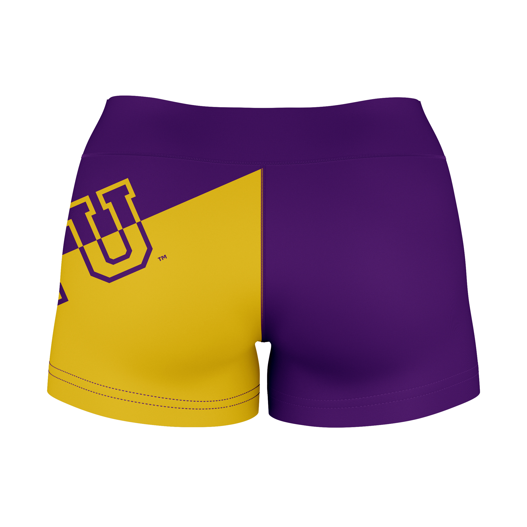 Women's Purple Tennessee Tech Golden Eagles Plus Size Color Block Shorts - Image 10