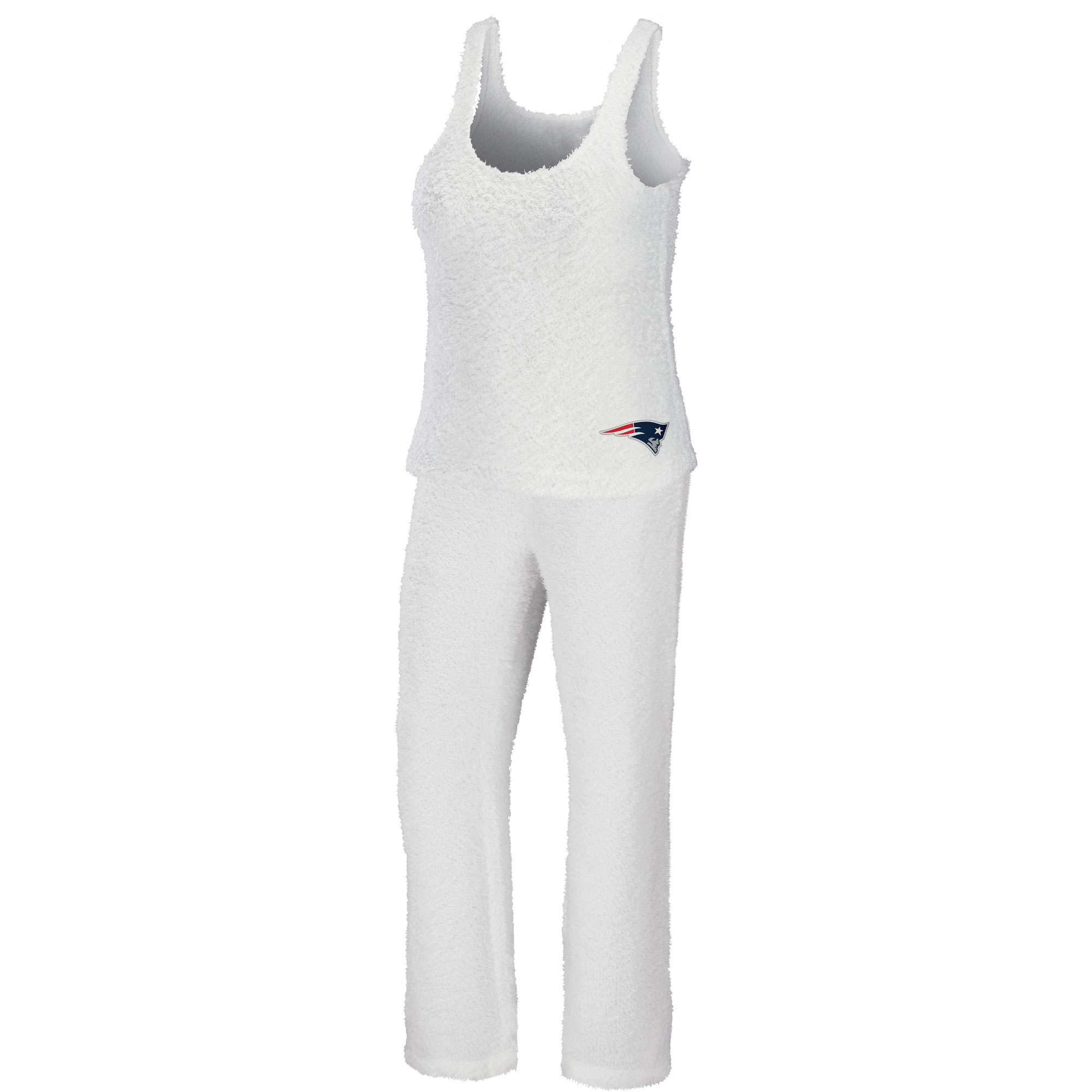 Women's WEAR by Erin Andrews Cream New England Patriots Cozy Scoop Neck Tank Top & Pants Sleep Set