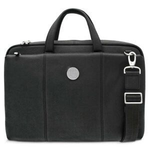 Men's Black Marquette Golden Eagles Leather Briefcase
