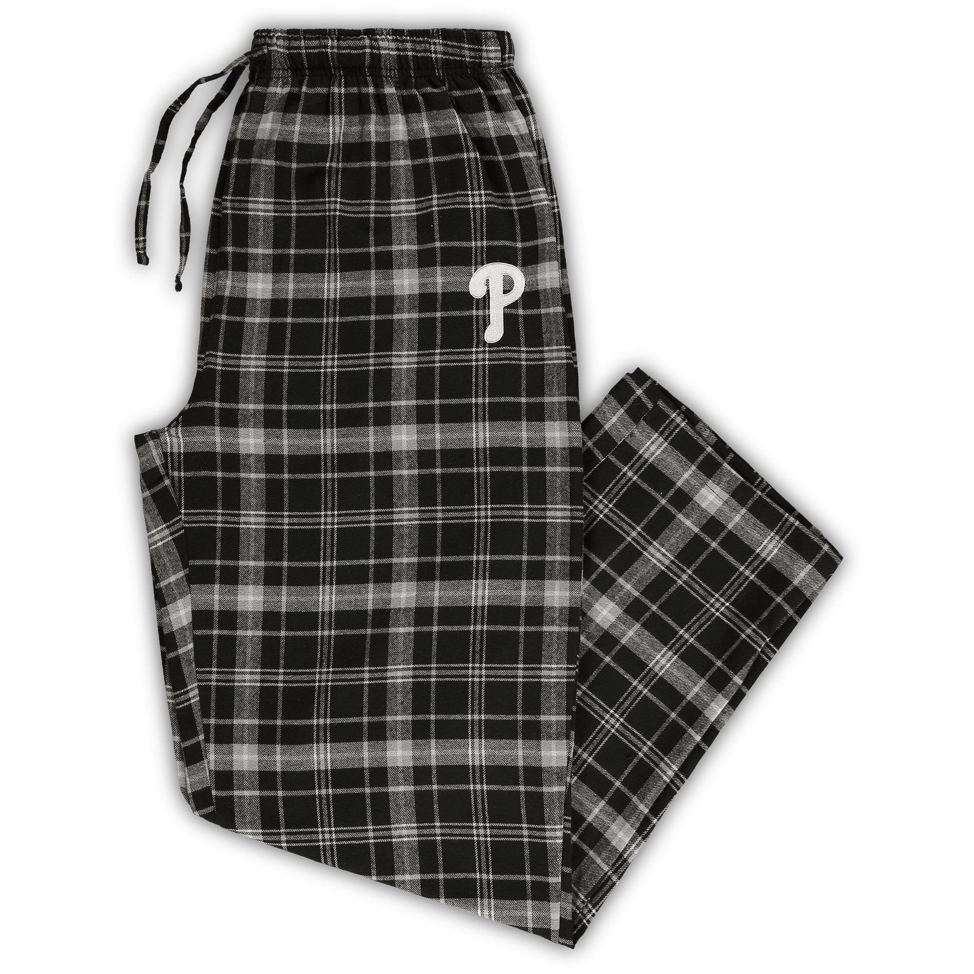 Men's Concepts Sport Black/Gray Philadelphia Phillies Big & Tall Team Flannel Pants - Image 4