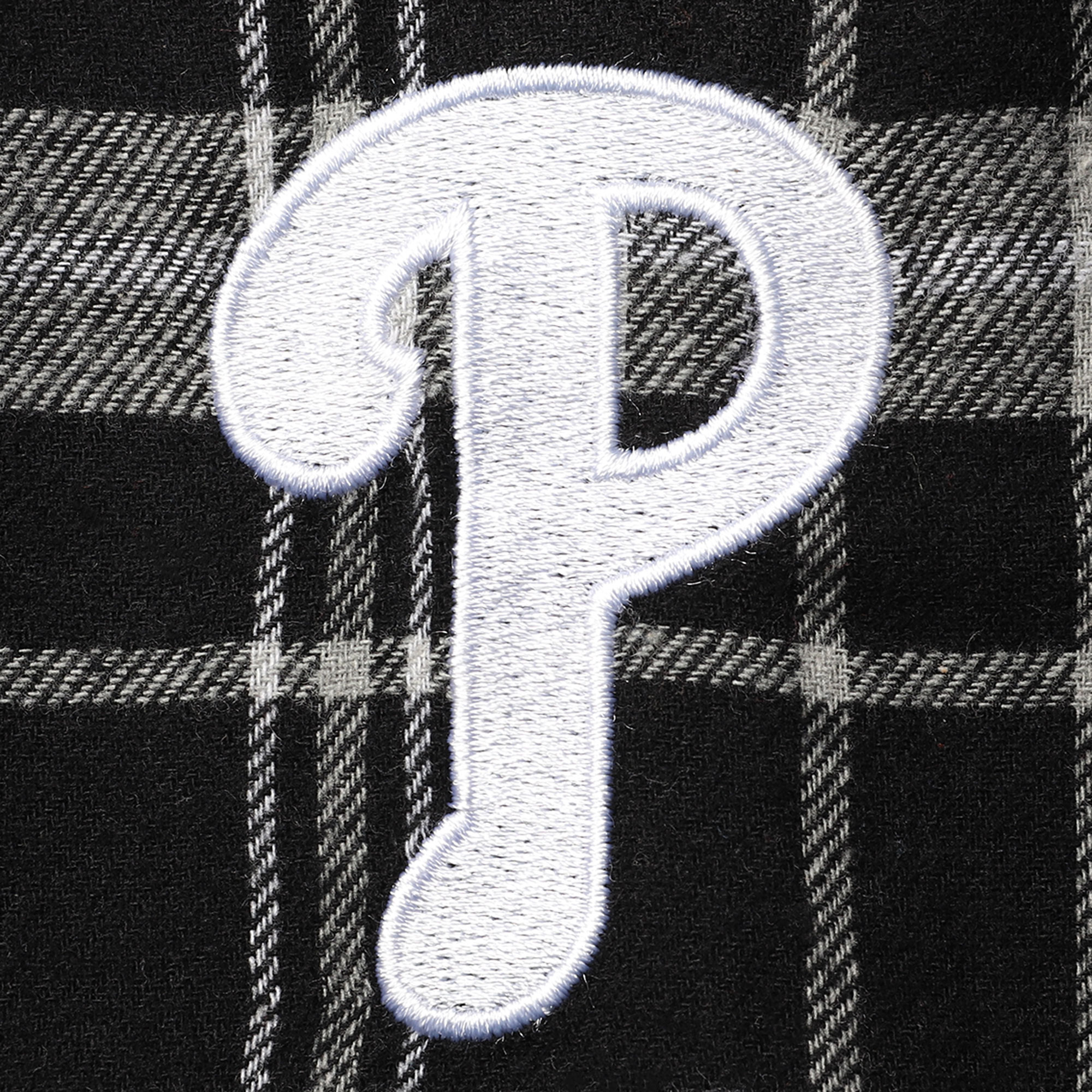 Men's Concepts Sport Black/Gray Philadelphia Phillies Big & Tall Team Flannel Pants - Image 6