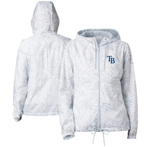 Women's Columbia Gray Tampa Bay Rays Flash Forward Full-Zip Windbreaker Jacket