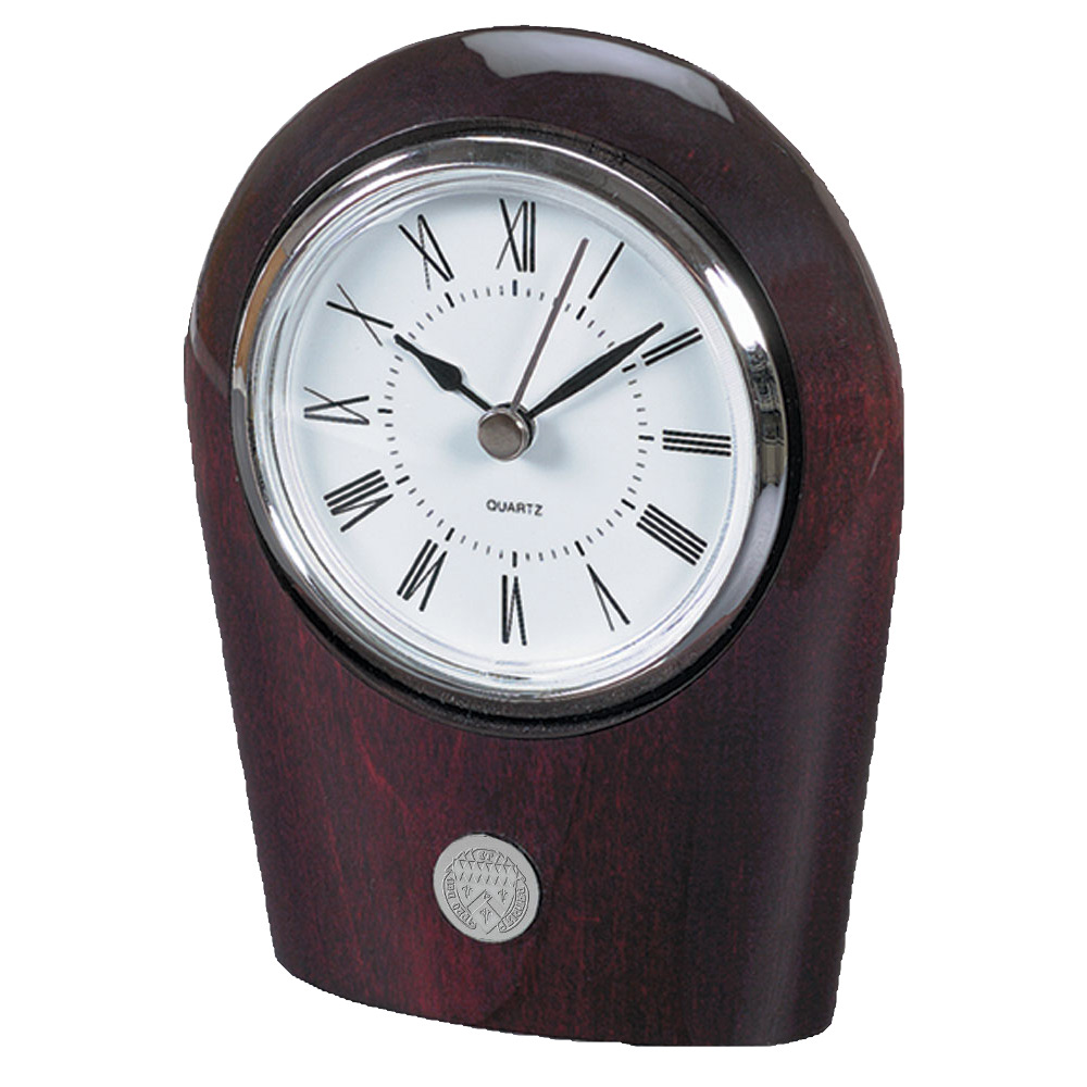 Silver Loras College Duhawks Palm Clock