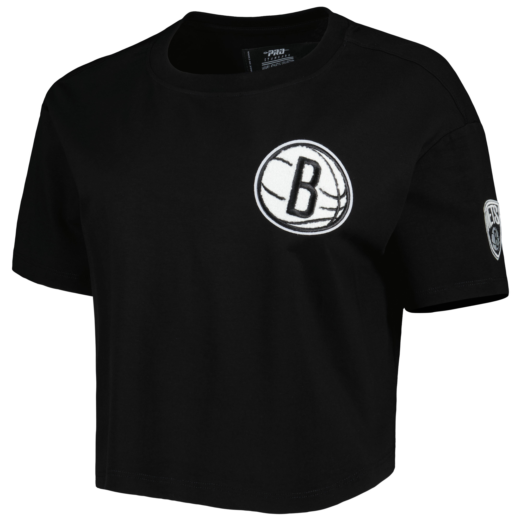 Women's Pro Standard Black Brooklyn Nets Classics Boxy T-Shirt - Image 7