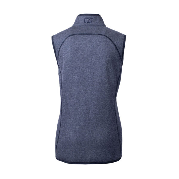 Women's Cutter & Buck Heather Navy Fanatics Corporate Mainsail Basic Sweater Knit Fleece Full-Zip Vest - Image 7