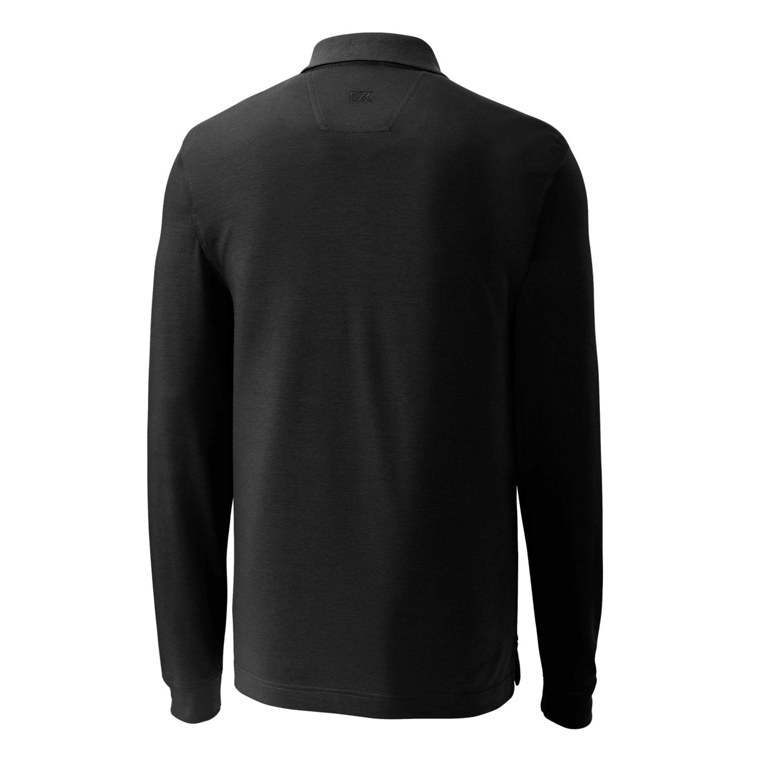Men's Cutter & Buck Black UCF Knights Vault Advantage Tri-Blend Pique Big & Tall Long Sleeve Polo - Image 7