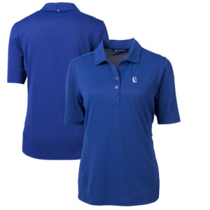 Women's Cutter & Buck Royal Fresno State Bulldogs Team Virtue Eco Pique Recycled Polo
