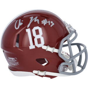 Malachi Moore Alabama Crimson Tide Autographed Riddell Speed Mini Helmet