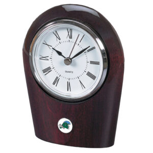 Silver Tulane Green Wave Team Palm Desk Clock