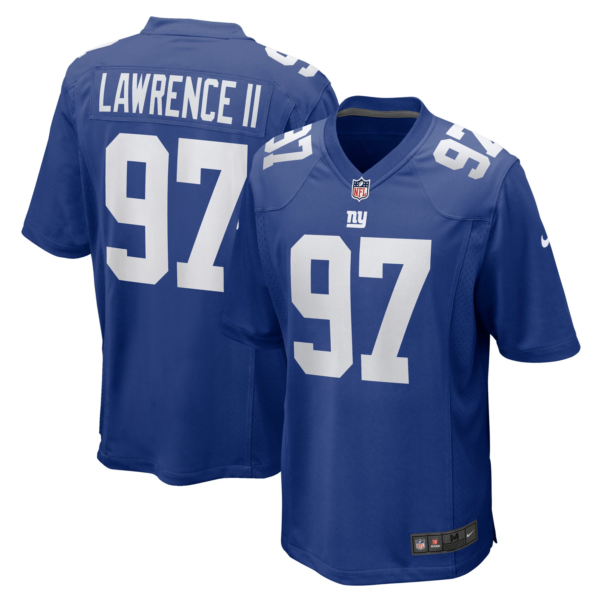 Men's Nike Dexter Lawrence II Royal New York Giants Team Game Player Jersey - Image 6