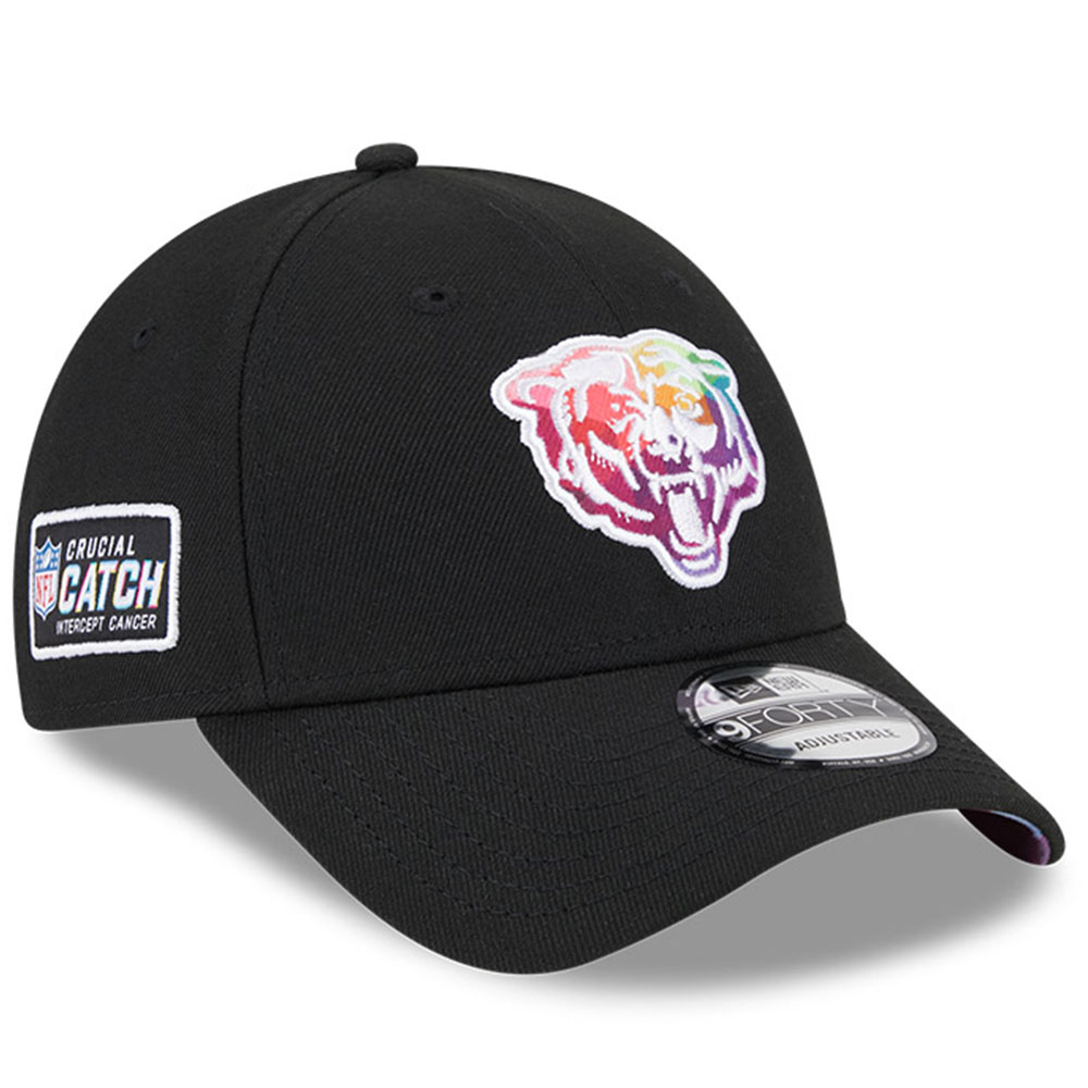 Men's New Era Black Chicago Bears 2023 NFL Crucial Catch 9FORTY Adjustable Hat