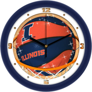 Illinois Fighting Illini 11.5" Suntime Slam Dunk Wall Clock
