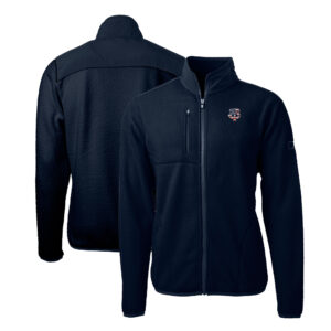 Men's Cutter & Buck Navy Minnesota Twins Stars & Stripes Cascade Eco Sherpa Fleece Full-Zip Jacket