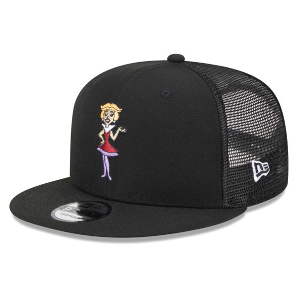 Men's New Era Black The Jetsons Jane Jetson Mesh Trucker 9FIFTY Snapback Hat