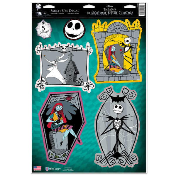 WinCraft  The Nightmare Before Christmas 11" x 17" Multi-Use Decal Sheet