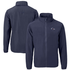Men's Cutter & Buck  Navy UTSA Roadrunners Big & Tall Charter Eco Knit Recycled Full-Zip Jacket