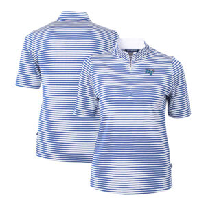 Women's Cutter & Buck  Royal MTSU Blue Raiders DryTec Virtue Eco Pique Stripe Recycled Top