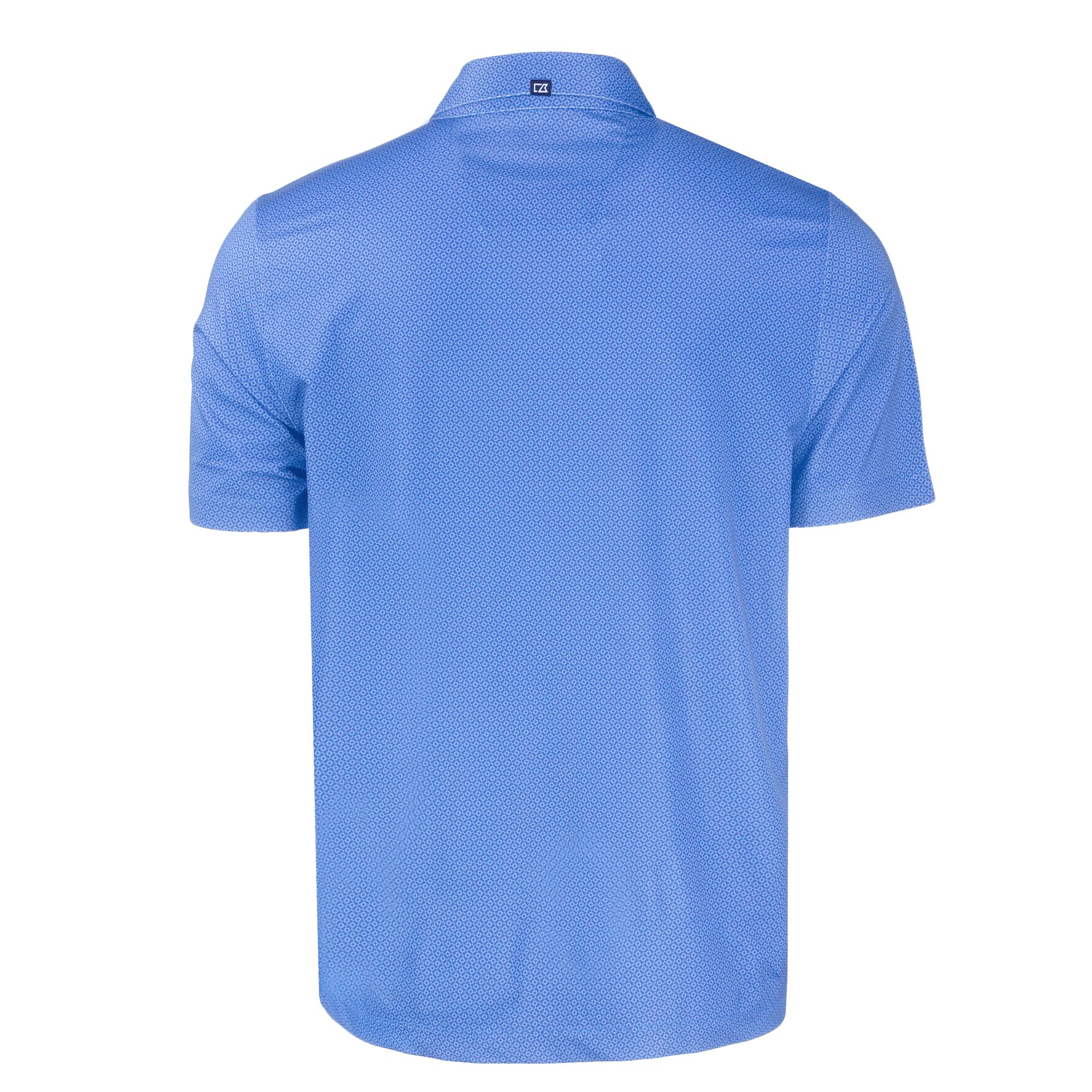 Men's Cutter & Buck Powder Blue Old Dominion Monarchs Pike Eco Tonal Geo Print Stretch Recycled Polo - Image 7