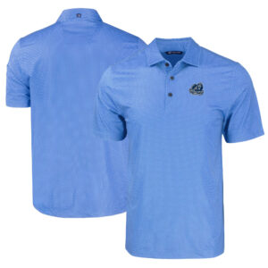 Men's Cutter & Buck Powder Blue Old Dominion Monarchs Pike Eco Tonal Geo Print Stretch Recycled Polo