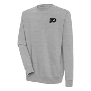 Men's Antigua  Heather Gray Philadelphia Flyers Victory Pullover Sweatshirt