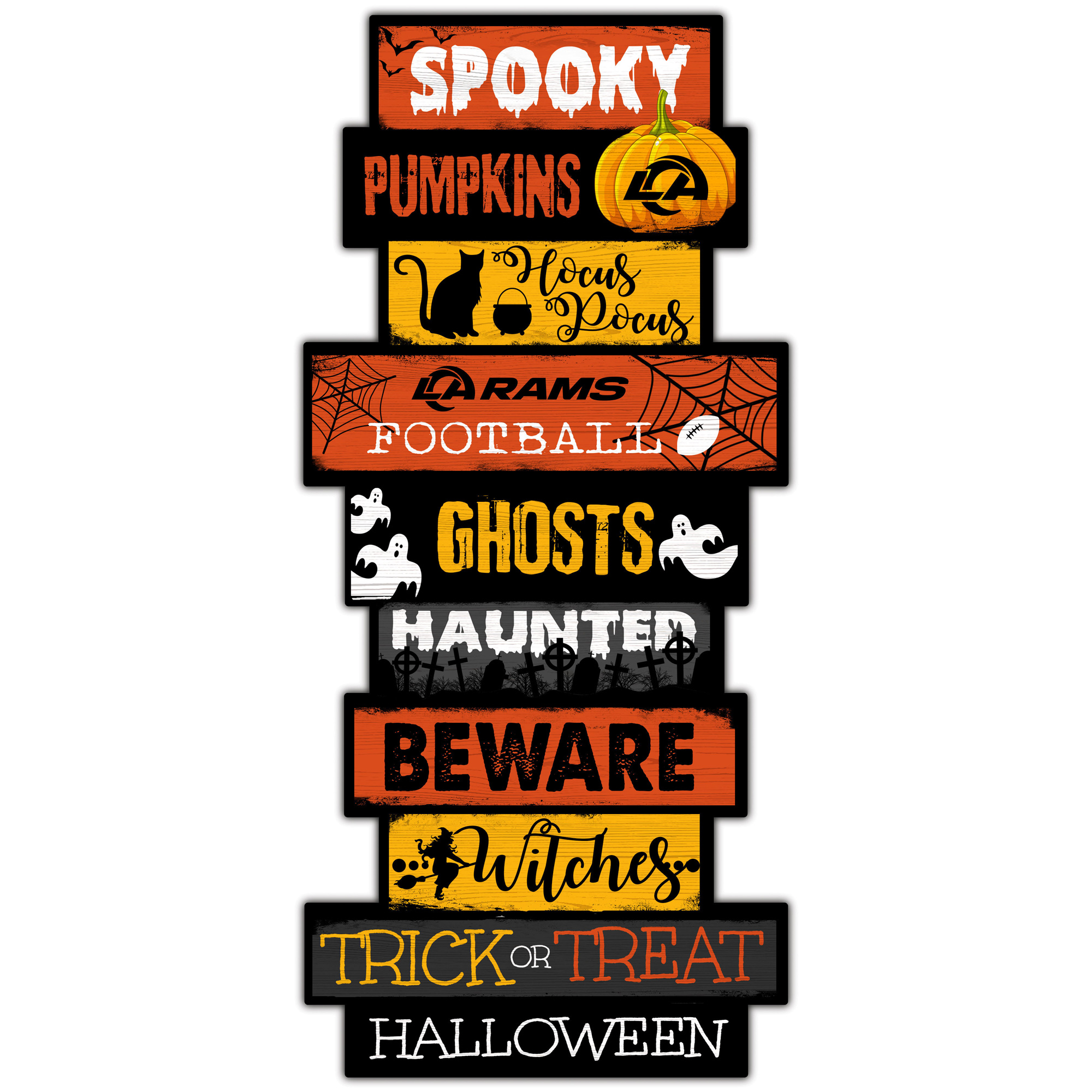 Los Angeles Rams 24'' Halloween Celebration Stack Sign
