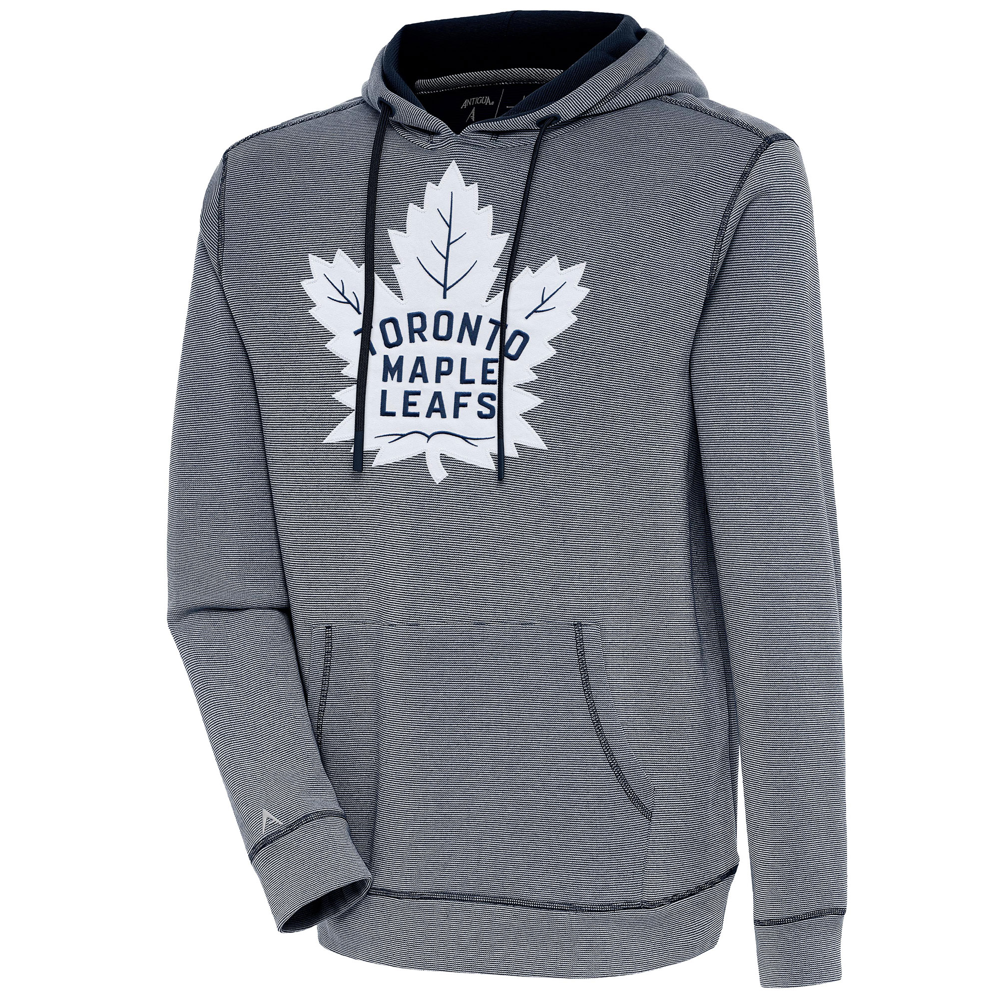 Men's Antigua Navy Toronto Maple Leafs Axe Bunker Tri-Blend Pullover Hoodie