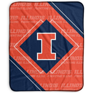 Pegasus Illinois Fighting Illini 50" x 60" Diamond Logo Fleece Blanket