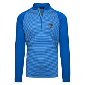 Men's Levelwear Royal Golden State Warriors Charter Insignia Core Quarter-Zip Pullover Top