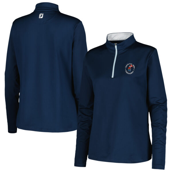 Women's 2024 U.S. Open FootJoy Navy Midlayer ProDry® Quarter-Zip Top