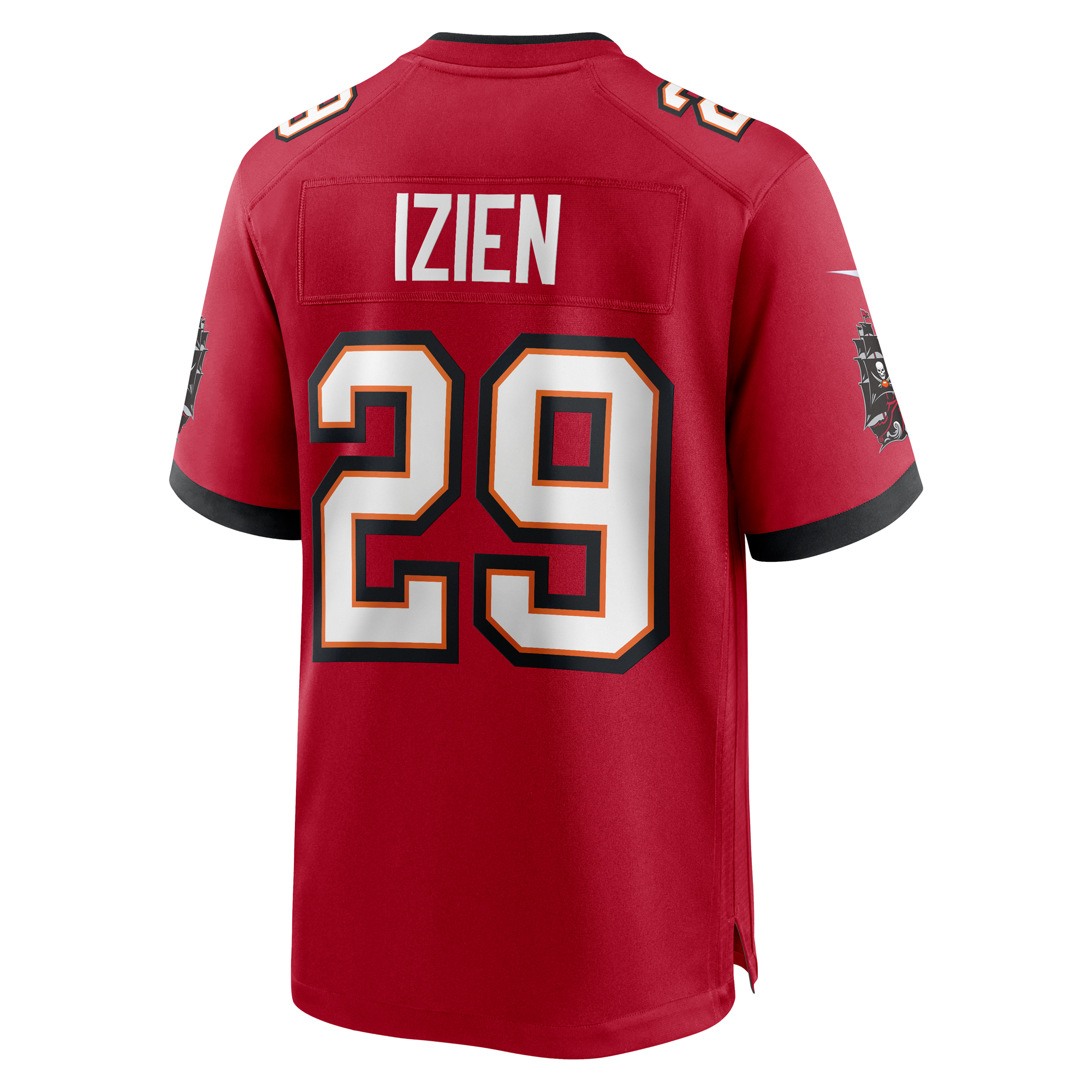 Men's Nike Christian Izien Red Tampa Bay Buccaneers Game Jersey - Image 9