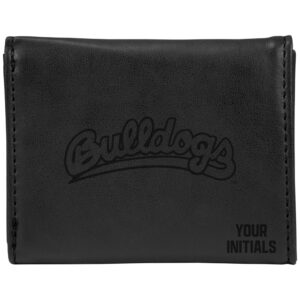 Black Fresno State Bulldogs Personalized Trifold Wallet