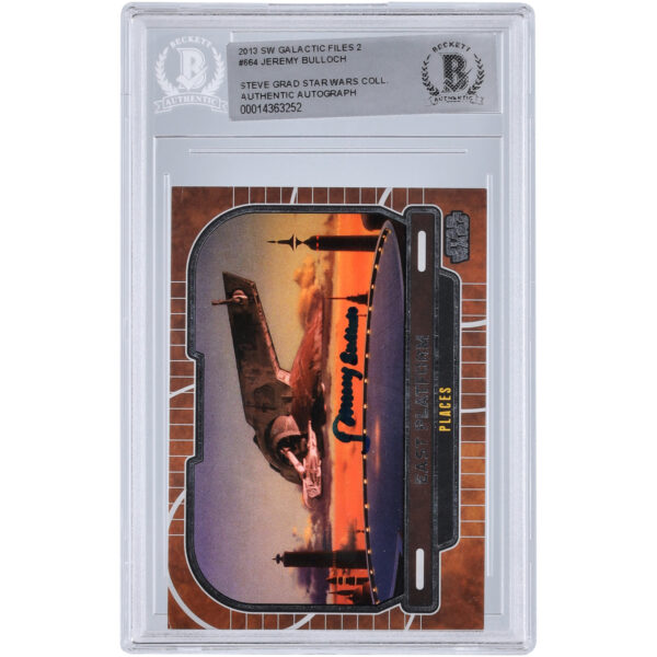 Jeremy Bulloch Star Wars Autographed 2013 Topps Star Wars Galactic Files #664 BGS Authenticated Card