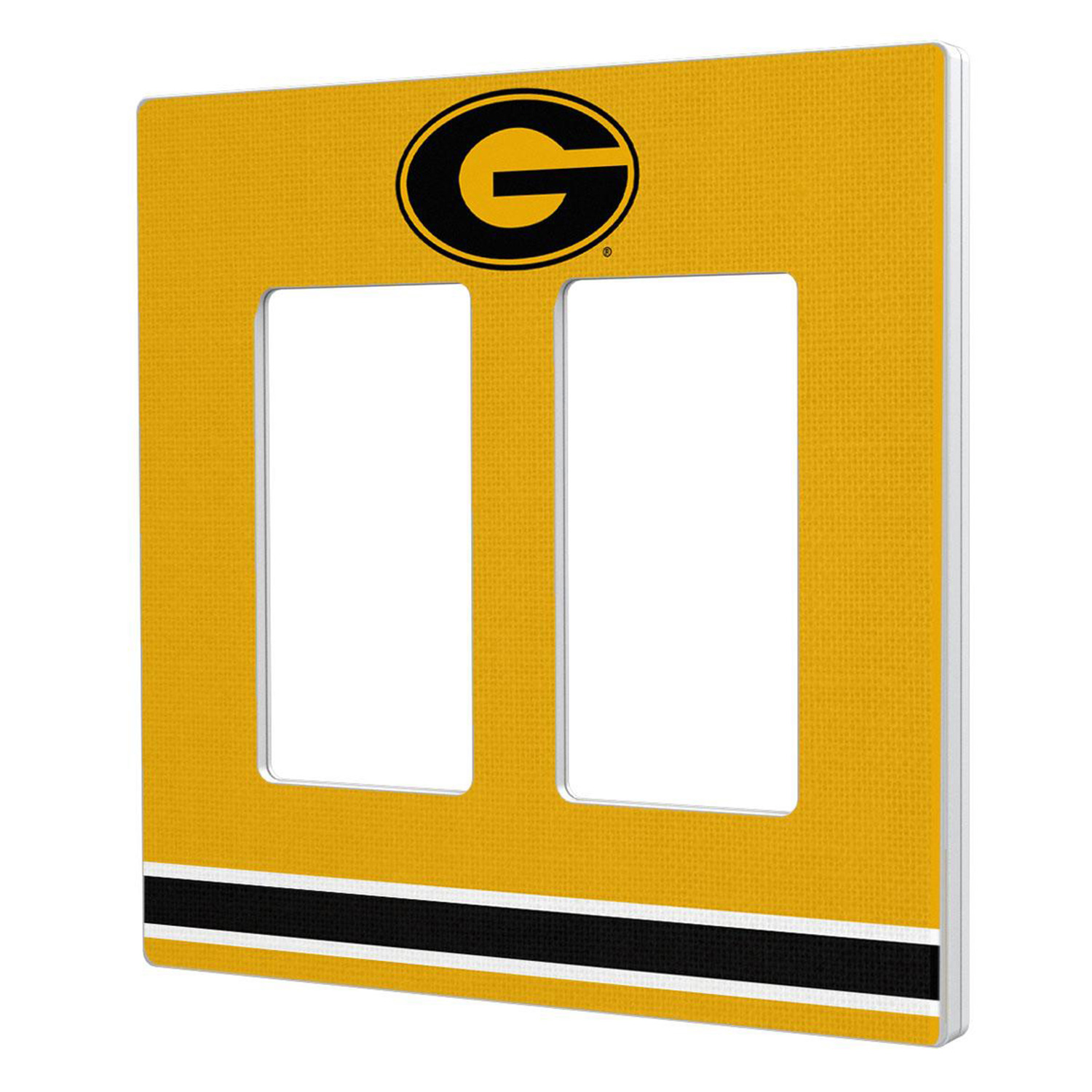 Keyscaper Grambling Tigers Stripe Design Double Rocker Lightswitch Plate